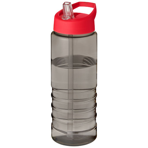 Bouteille sport promotionnelle 750 ml Ocean plastic H2O Active® Charbon et Rouge